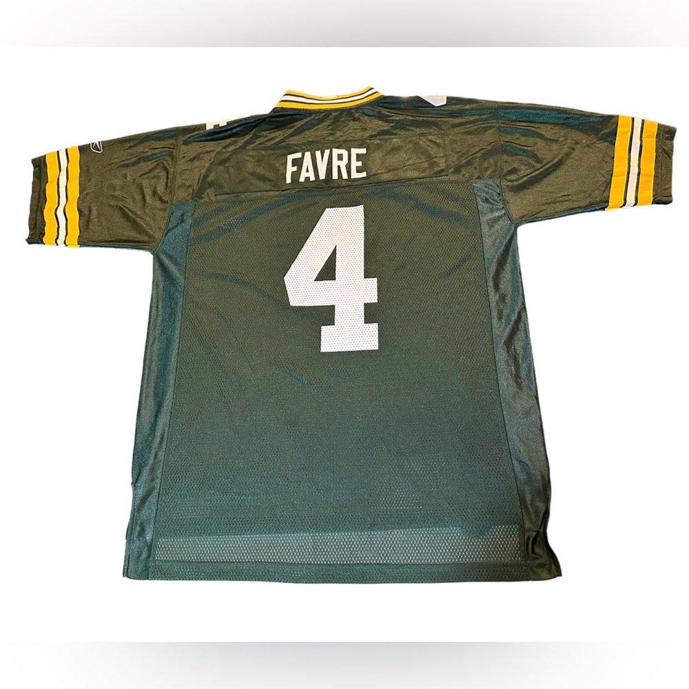 VINTAGE reebok men’s greenbay packers brett favre #4 jersey size large - Picture 2 of 7
